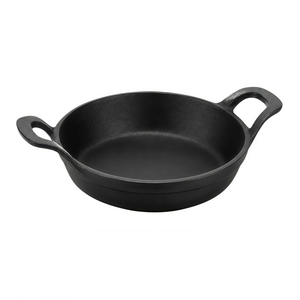 Padella in ghisa con base in legno, piastra rotonda per fajitas, pentola per cottura e frittura - Product Image 3