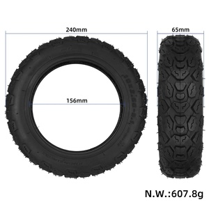 10*2.50-6.1 Off-road Tubeless Tire for Kugoo M4 M4 <b>Pro</b> Electric Scooter KickScooter 10x2.50-6.1 Vacuum Tire Scooter Spare Tyre - Product Image 6