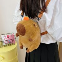 Nouveau Sac à Dos Diagonal Capibala, Sac à Dos Poupée Mignon et Original, Grande Capacité, Sac de Rangement Double Dos Capybara, Vente en Gros