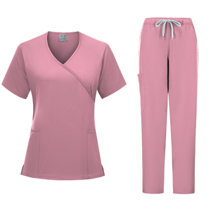 Uniformes de trabajo de médico de hospital esmerilado para mujer al por mayor, uniformes unisex multicolores médicos quirúrgicos enfermera - Product Image 2