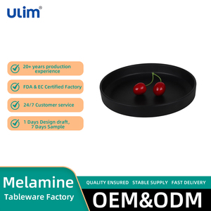 Assiettes et bols en mélamine noire, incassables, ronds, profonds, pour restaurants de <span class=keywords><strong>sushi</strong></span> - Product Image 3