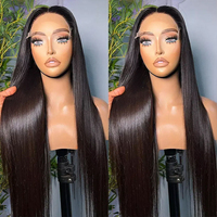 Perruques Lace Front en Cheveux Humains Lisses Naturels Pas Chères en Gros, Perruques Frontales HD 13x6 en Cheveux Humains Bruts Brésiliens pour Femmes Noires