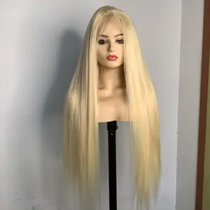 Wholesale Price Transparent Blonde #613 Full Lace Human Hair Wig Customized Details HD13*4 Front Lace Wigs For Black Women