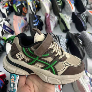 4.5 דולר דגם LLY033 נעליים מידה 26-41 רך ילדים ריצה מלאי סיטונאי נעלי ריצה שחורות עם דפוסים - Product Image 6