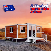 Maison mobile préfabriquée en acier léger de haute qualité, norme australienne, 40 pieds, 20 pieds, 2 chambres, conteneur habitable extensible
