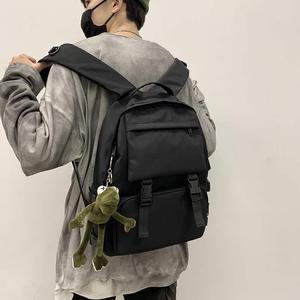 Cool Tooling Black Large-capacity Schoolbag Fashion Simple Casual Men's <b>College</b> Students Backpack - Product Image 2