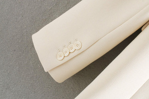 新着レディースブレザーダブルブレストジャケットレディースフォーマルスーツジャケット女性用ホワイトブレザー - Product Image 6