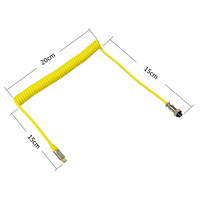 Kabel Keyboard USB Tipe C 2M Model Spiral Laris Manis dengan Hub USB C untuk Keyboard Mekanik, Konektor Aviator Spiral yang Tahan Lama