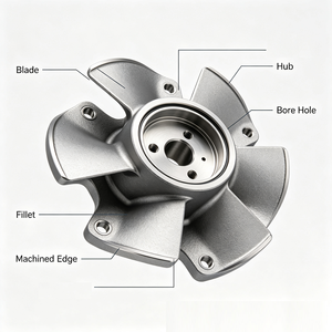 Impeller de pompe à eau personnalisé en acier inoxydable moulé, petites pièces moulées pour pompes - Product Image 3