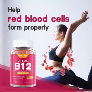 Gommes à la vitamine D et à la vitamine B12 Booster d'énergie du cerveau OEM pour stimuler le métabolisme de l'humeur, renforcer les os et les muscles - Product Image 6