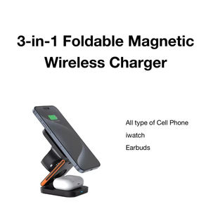 Cargador Rápido Multifuncional Plegable y Vertical Tres en Uno, Adecuado para Soporte de Teléfono, Cargador Inalámbrico Magnético - Product Image 2