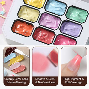 UR SUGAR 18g Gel de Nail Art Semi-Solide Crémeux pour Dégradé Ombré, Peinture à Ongles, Palette de Gel pour Application, Logo Personnalisé OEM, pour Vente en Gros - Product Image 2