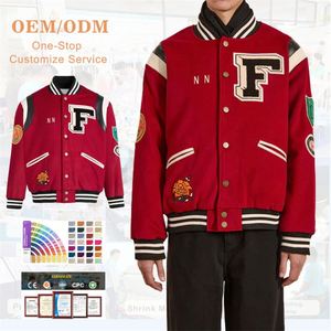 Chaqueta universitaria unisex abrigos personalizables para hombre con diseño de impresión completa ropa de calle cortavientos muestra el logotipo de tu marca - Product Image 1