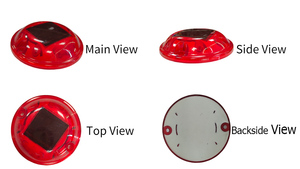 Luci Solari Lampeggianti CadSolar per Pavimentazione Stradale, Impermeabili IP68, Anti-UV, in PC, con <span class=keywords><strong>6</strong></span> LED, per Vialetti e Segnalazione Stradale >1000m - Product Image 3