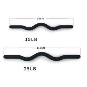 Thanh tập Pilates cong, thanh tạ, thanh tập thể dục bằng silicon <span class=keywords><strong>15</strong></span> lbs, thanh tạ tập gym bằng silicon - Product Image 3