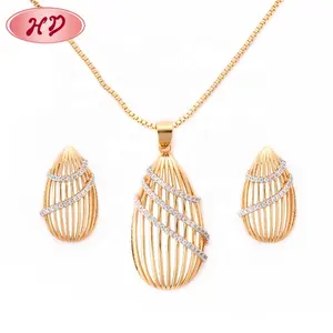 2022 Italian 3 Piece Gold Plated AAA CZ Jewelry Sets For Women