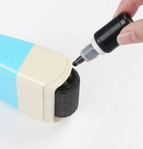 Promotional Leather Confidential Roller Stamp Custom Logo 100 <b>Sheets</b>-Privacy Blotter Shipping Labels for Protecting Personal - Product Image 3