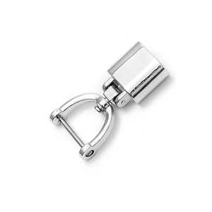 พวงกุญแจคาราบิเนอร์โลหะผสมสังกะสีรูปสี่เหลี่ยมผืนผ้าชุบโครเมียมทนทานใช้ในบ้าน - Product Image 1