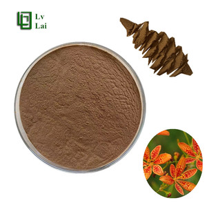 Poudre d'extrait de racine de <span class=keywords><strong>Belamcanda</strong></span> Chinensis entièrement hydrosoluble, haute pureté, qualité alimentaire 99%, grande quantité disponible dans le Shaanxi - Product Image 1