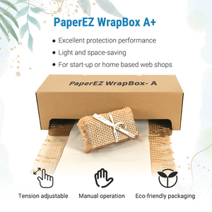 Eco Friendly Recyclable Kraft Honeycomb <b>Paper</b> Dispenser Custom Logo <b>Biodegradable</b> Cushion Wrapping <b>Paper</b> Wrap Box for Ecommerce - Product Image 4