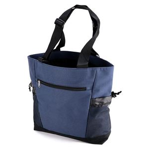 Sac fourre-tout pour femme en coton et polyester léger et durable, fabriqué en usine avec poche latérale - Product Image 3