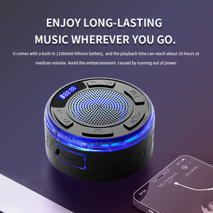 IPX6 Bathroom Bluetooth <b>Speaker</b> Waterproof Wall Mounted Portable Audio <b>Speaker</b> with RGB Light <b>LED</b> display clock function - Product Image 2