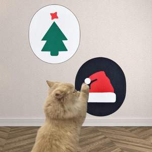 2024 a parete Pet artiglio Board gatto Scratcher cartone verticale gatto graffio cane gatto mobili per proteggere i giocattoli di natale - Product Image 4