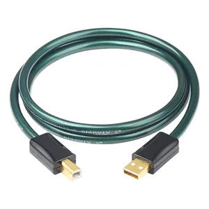 ATAUDIO-Cable USB HIFI 7N OCC chapado en oro, decodificadores de Audio Digital OTG C a B/mezcladores de alta gama tipo C a tipo B, cable de datos hifi