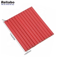 Couverture rouge Noir Plomb Plat Marque Bois Crayon Construction Artisanat Bois Marqueur Stylo