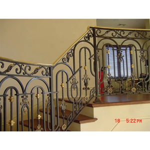 TL Balustrade d'escalier en fer forgé, Garde-corps <span class=keywords><strong>de</strong></span> balcon, Design <span class=keywords><strong>de</strong></span> balustrade d'escalier en fonte, Main courante - Product Image 1