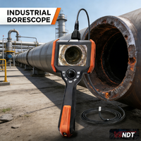 Boroscope vidéo HD 6 mm 360° °   Caméra d'inspection portable étanche IP67 avec écran LED HD articulé de 5 pouces pour les canalisations