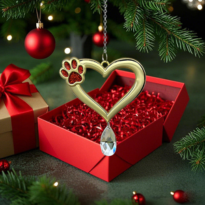 Attrape-soleils commémoratifs pour chiens et chats Cadeaux commémoratifs pour animaux de compagnie Sympathie <span class=keywords><strong>Pont</strong></span> <span class=keywords><strong>arc</strong></span>-<span class=keywords><strong>en</strong></span>-<span class=keywords><strong>ciel</strong></span> <span class=keywords><strong>Coeur</strong></span> avec empreinte de patte et attrape-soleils <span class=keywords><strong>en</strong></span> cristal - Product Image 3