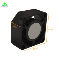 Ventilateur axial DC micro 20x20x10mm à haut débit d'air, mini ventilateur de refroidissement pour onduleur et équipement de mini-circuit imprimé