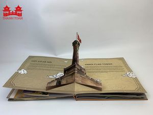 หนังสือกระดาษป๊อปอัพ 3 มิติ ประวัติศาสตร์เวียดนาม ป้อมปราการจักรวรรดิ ถังหลง หอคอยธงฮานอย อนุสรณ์สถานทางสถาปัตยกรรม ของขวัญสำหรับเด็กและผู้ใหญ่ - Product Image 3