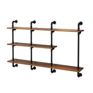 BILIDO rak buku anggur pemasangan dinding, rak pipa besi Retro industri suspensi Diy penyimpanan - Product Image 6