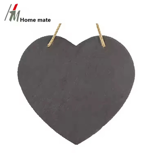 Panneaux de jardin en <span class=keywords><strong>ardoise</strong></span> personnalisés faits à la main de luxe avec gravure laser et impression UV, imperméables, en forme de cœur pour l'<span class=keywords><strong>extérieur</strong></span> - Product Image 2