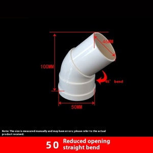 Bề mặt nhẵn PVC đóng đinh phụ kiện đường ống với 45 Độ uốn cong chèn khuỷu tay thẳng trong 45 độ đúc kỹ thuật - Product Image 6