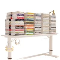 Bureau de chevet mobile en bois massif blanc pour poste de travail à domicile