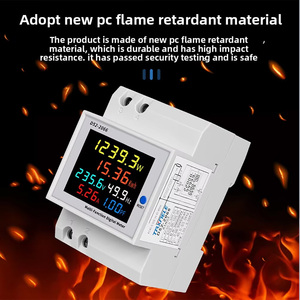 Thương Mại Nước Ngoài Sáu Hiển Thị Đường Sắt Gắn Thông Minh Đồng Hồ Điện Một Pha Hộ Gia Đình Đa Chức Năng Năng Lượng <span class=keywords><strong>Meter</strong></span> Cho Điện Áp - Product Image 3