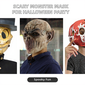 Halloween <strong>Scary</strong> Monster Full Head Vampire Orc Zombie Horror Latex <strong>Mask</strong> for Masquerade Cosplay Party Adult - Product Image 2