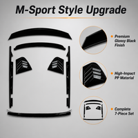 Pièces aérodynamiques modifiées Kit carrosserie M Sport Lame avant Jupes latérales Ailerons Ailerons de fenêtre pour BMW Série 3 E46