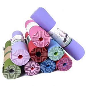 Tapete de Yoga y Pilates Antideslizante y Grueso de TPE con Correa, Insonorizado y Antichoque, Plegable, Modelo HSI 0301B 183 cm - Product Image 3