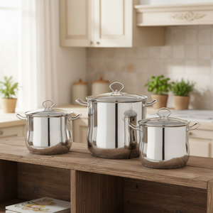 Meilleures ventes d'ustensiles de cuisine commerciaux en acier inoxydable Ensembles de casseroles à faible teneur en sauce Cuisine à <span class=keywords><strong>induction</strong></span> Cuisine Design minimaliste - Product Image 1