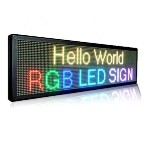Single Line Full Color Text Vehicle 12V Scrolling Message LED Billboard Advertising LED Display For Car With Window Suction Cups