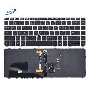 Clavier d'ordinateur portable original pour <span class=keywords><strong>HP</strong></span> Elitebook 850 <span class=keywords><strong>G3</strong></span> 755 <span class=keywords><strong>G3</strong></span> US Clavier rétroéclairé et point de souris Argent - Product Image 1