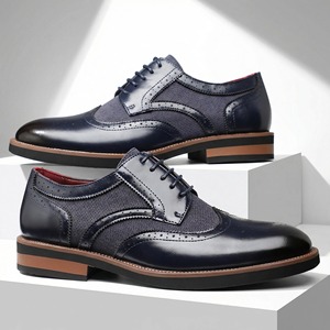 รองเท้าหนังธุรกิจใหม่ 22026 รองเท้าทรงบรอกแบบทางการระดับไฮเอนด์สำหรับชายหนุ่ม รองเท้าเดรสผู้ชายใส่สบาย ระบายอากาศได้ดี - Product Image 3
