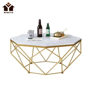 Ülke tarzı özel el yapımı beyaz mermer masa kahve masaları oyma şık Altar tabloları altın bacaklar ev dekor masa