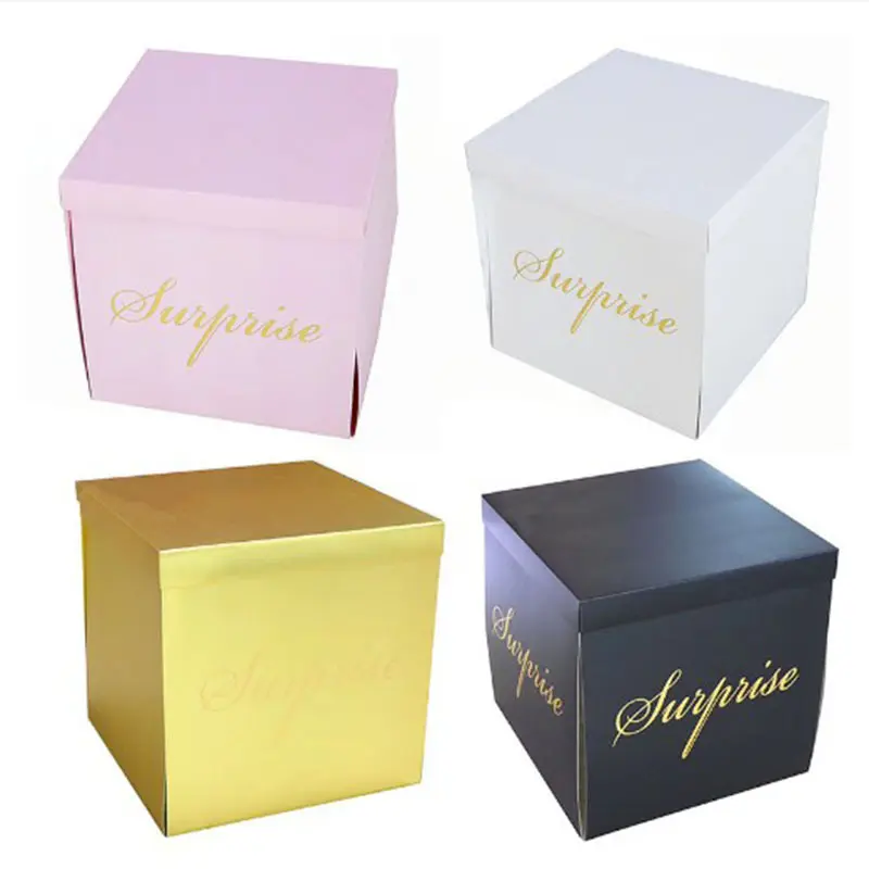 Sıcak satış DIY sürpriz kutusu önerin evlilik sürpriz hediye kutusu doğum günü balon hediye ambalaj için kurdelalı kutu için parti