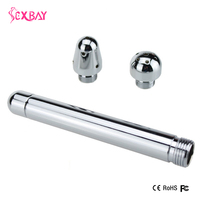 Kit de douche double embout en alliage d'aluminium étanche pour lavage vaginal et nettoyage anal, avec buse de douche à structure ergonomique pour hommes