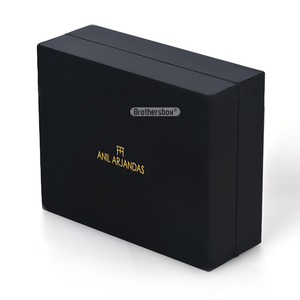 Personalized Custom Logo <b>Black</b> Lid and Base Jewelry Gift <b>Box</b> for Watch and Bracelet - Product Image 3